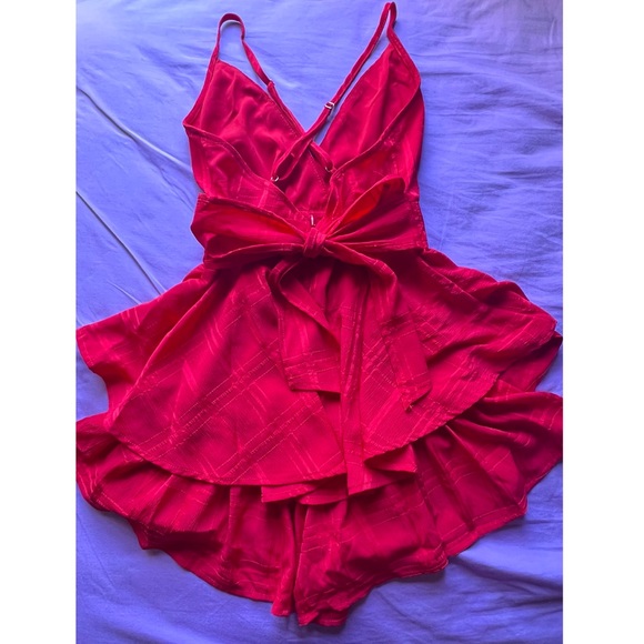 Princess Polly Red Theodora Romper - Picture 3 of 5